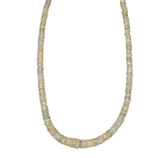 Button strand, opal (Fire Opal), 02 x 03-06mm (42cm), with gradient | Marco Schreier