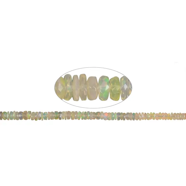 Button strand, opal (Fire Opal), 02 x 03-06mm (42cm), with gradient | Marco Schreier