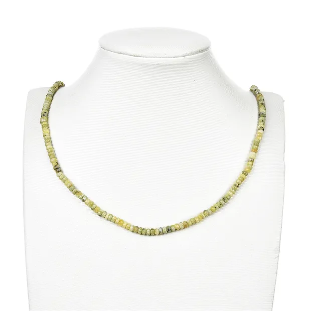 Rang de colliers Boutons, Serpentine (Lizardite), facettes, 02 x 04mm | Marco Schreier