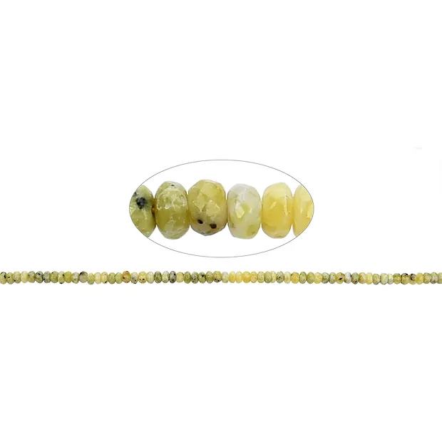 Cordón botón, Serpentina (lizardita), facetado, 02 x 04mm | Marco Schreier