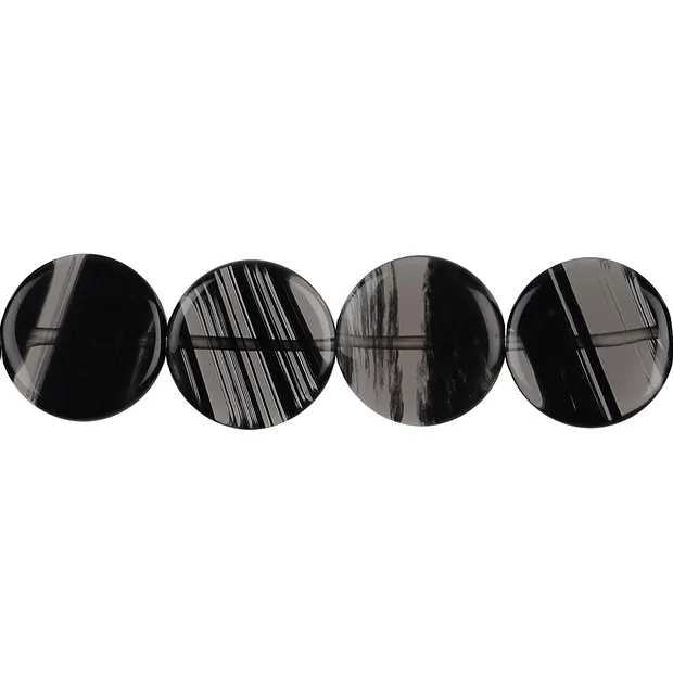 Tiras de monedas, Obsidiana (Obsidiana laminar), 12 - 15mm | Marco Schreier