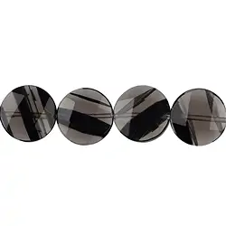 144860320020 Rang de colliers, obsidienne lamellaire, à facettes, 15mm | Marco Schreier