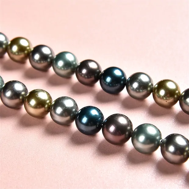 Strang Kugeln, Muschelkernperlen bunter Mix 3, 10mm | Marco Schreier