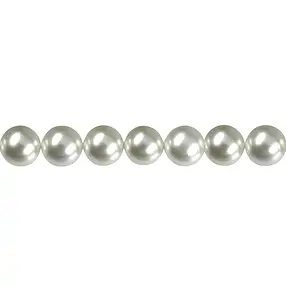 String Beads, shell seed beads white, 10mm | wholesaler gems & healing stones