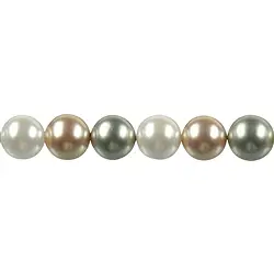 144880101021 Rang de collier boules, perles de coquillage mélange multicolore 1, 12mm | Marco Schreier