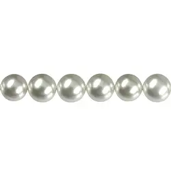 144880101024 Rang de colliers boules, perles de coquillages blanches, 12mm | Marco Schreier