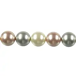 144880101121 Rang de collier boules, perles de coquillage mélange multicolore 1, 14mm | Marco Schreier