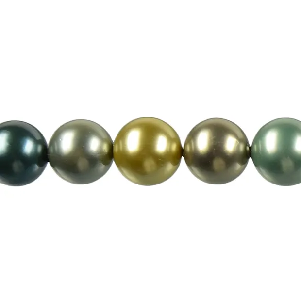 Strang Kugeln, Muschelkernperlen bunter Mix 3, 14mm | Marco Schreier