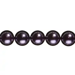 144880101126 Rang de colliers boules, perles de coquillage violettes, 14mm | Marco Schreier