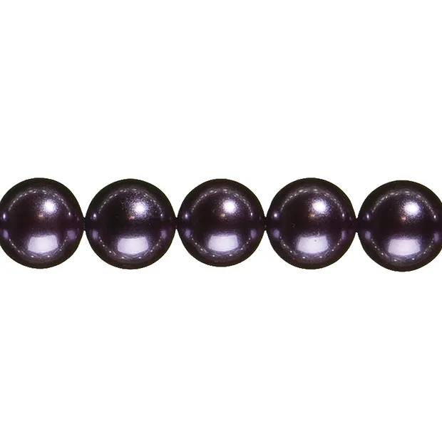 Rang de colliers boules, perles de coquillage violettes, 14mm | Marco Schreier