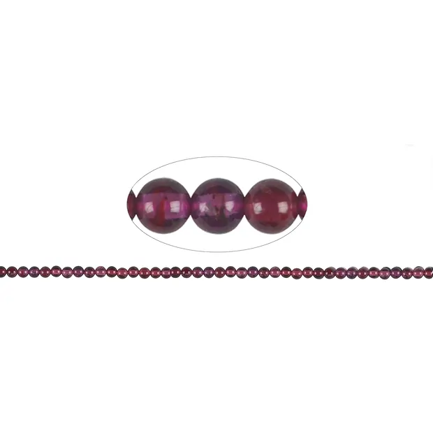 Strang Kugeln, Granat (Rhodolith), 03,7 - 04,0mm | Marco Schreier