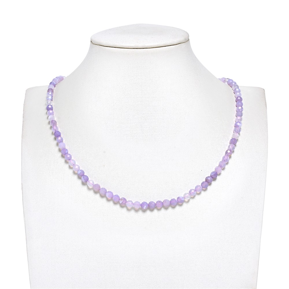 Cuentas de piedras preciosas, calcedonia (violeta), facetada, 05mm (39cm) | Marco Schreier