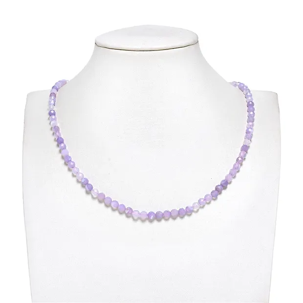 Strang Kugeln, Chalcedon (violett), facettiert, 05mm (39cm) | Marco Schreier