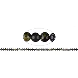 144930100320 String Beads, Epidote Quartzite (Dragonstone), 04mm | Marco Schreier