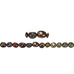 144930604220 Tiras de pepitas, piedra dragón (Epidota cuarcita), 08-10 x 10-12mm (39cm) | Marco Schreier