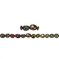 144930604220 Strand of nuggets, dragon stone (Epidote quartzite), 08-10 x 10-12mm (39cm) | Marco Schreier