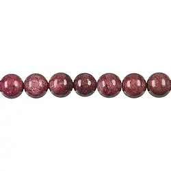 144950100920 Strang Kugeln, Piemontitquarz, 10mm | Schreier Edelsteine, Heilsteine & Schmuck