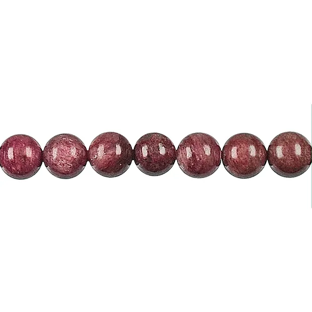 Cuentas de piedras preciosas, cuarzo piedmontita, 10mm | Marco Schreier