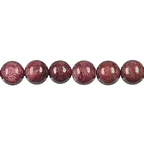Strang Kugeln, Piemontitquarz, 12mm | Schreier Edelsteine, Heilsteine & Schmuck