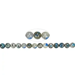 Rang de collier boules, K2 (Azurite en Gneiss), 08mm | Marco Schreier