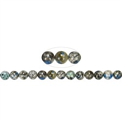 145000100920 String Beads, K2 (Azurite in Gneiss), 10mm | wholesaler gems & healing stones