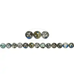145000100920 Strang Kugeln, K2 (Azurit in Gneis), 10mm | GH Edelsteine, Heilsteine & Schmuck