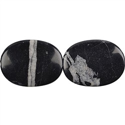 145010306220 Fili di dischi, calcite (nera), 40 x 30 mm | grossista gemme e pietre curative