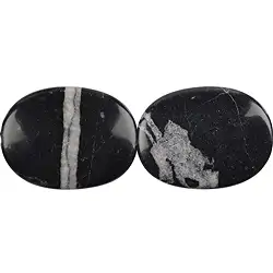 145010306220 Fili di dischi, calcite (nera), 40 x 30 mm | grossista gemme e pietre curative