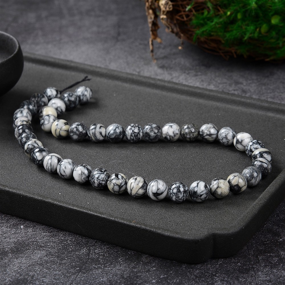 Strang Kugeln, Pinolith, 10 - 11mm | Großhandel Edelsteine, Heilsteine & Schmuck