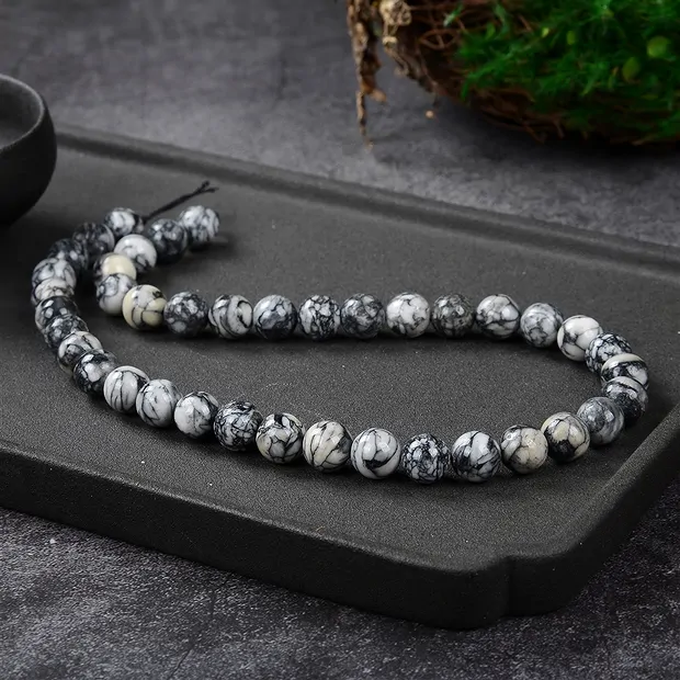 Rang de colliers boules, pinolite, 10 - 11mm | Marco Schreier