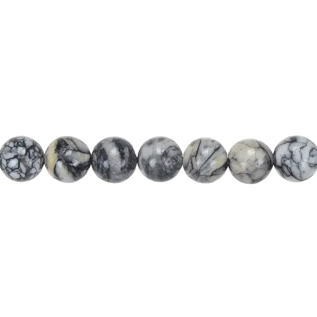 Rang de colliers boules, pinolite, 10 - 11mm | Marco Schreier