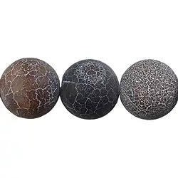 145210101410 String Beads, Agate (Snakeskin Agate) brown (dyed), matt, 20mm | Marco Schreier