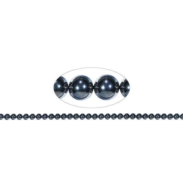 Rang de colliers boules, silicium (synt.), 04mm | Marco Schreier