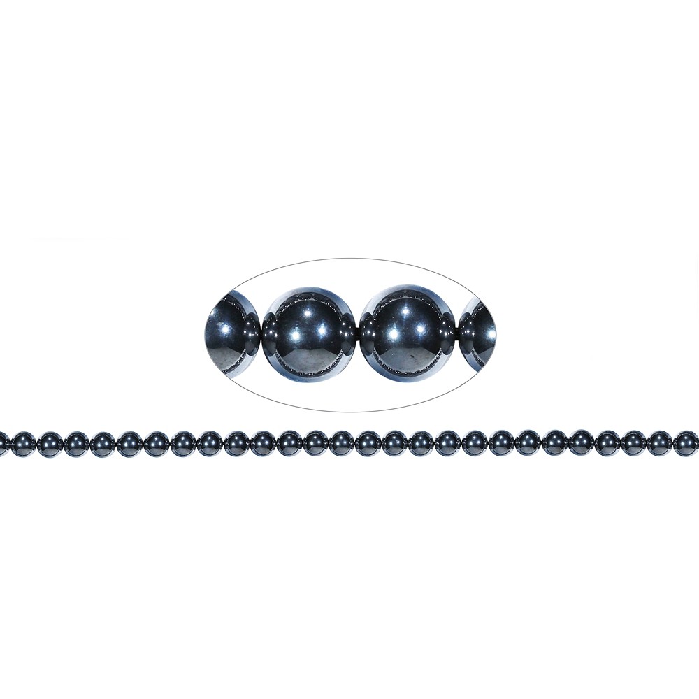 Rang de collier boules, silicium (synt.), 06mm | Marco Schreier