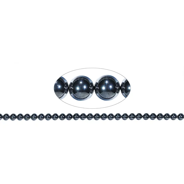 String Beads, silicon (synt.), 06mm | wholesaler gems, healing stones & jewelry