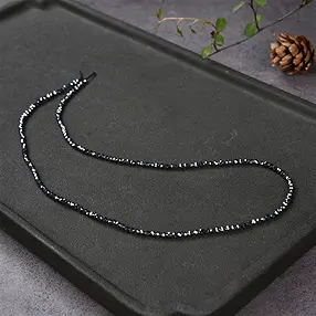 String Beads, silicon (synt.), faceted, 02.5mm | gems, healing stones & jewelry