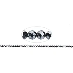 145290111420 Rang de collier boules, silicium (synt.), à facettes, 02,5mm | Marco Schreier