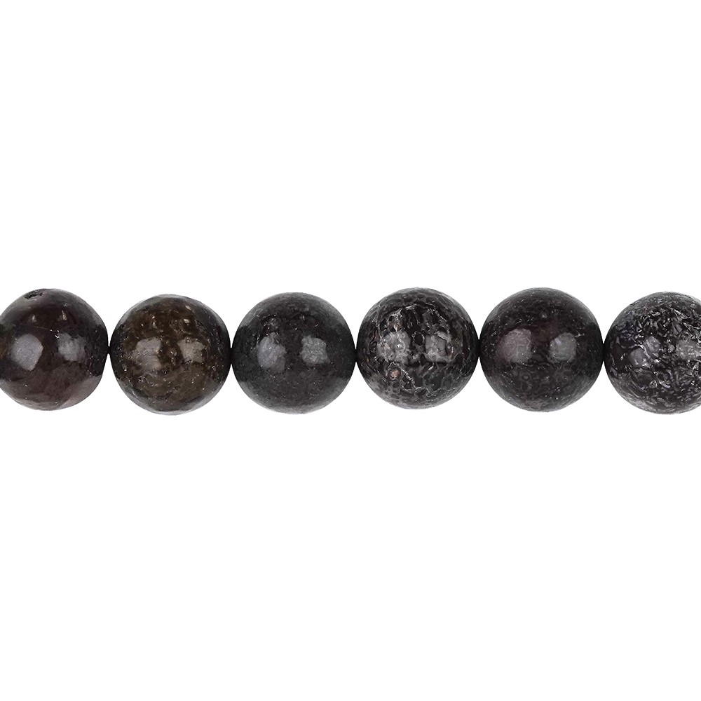 Strang Kugeln, Dinosaurier-Knochen, 12mm | GH Edelsteine, Heilsteine & Schmuck