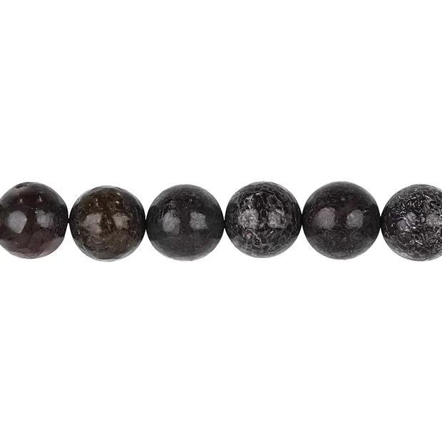 Strang Kugeln, Dinosaurier-Knochen, 12mm | GH Edelsteine, Heilsteine & Schmuck