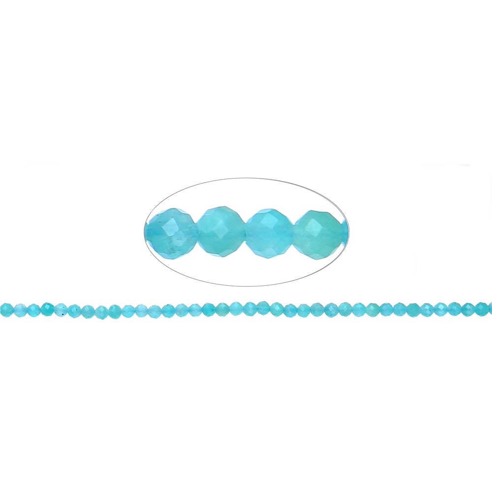 String Beads, Amazonite (Xing-Jiang), 03mm, faceted | Marco Schreier