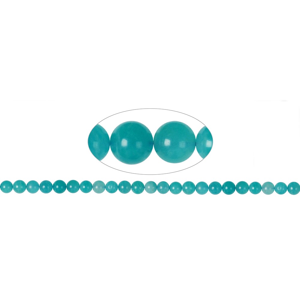 Rang de collier boules, Amazonite (Xing-Jiang), 06-07mm | Marco Schreier