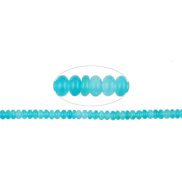 Botón de hebra, Amazonita (Xing-Jiang), 03,5-04,0 x 07-08mm (39cm) | Marco Schreier