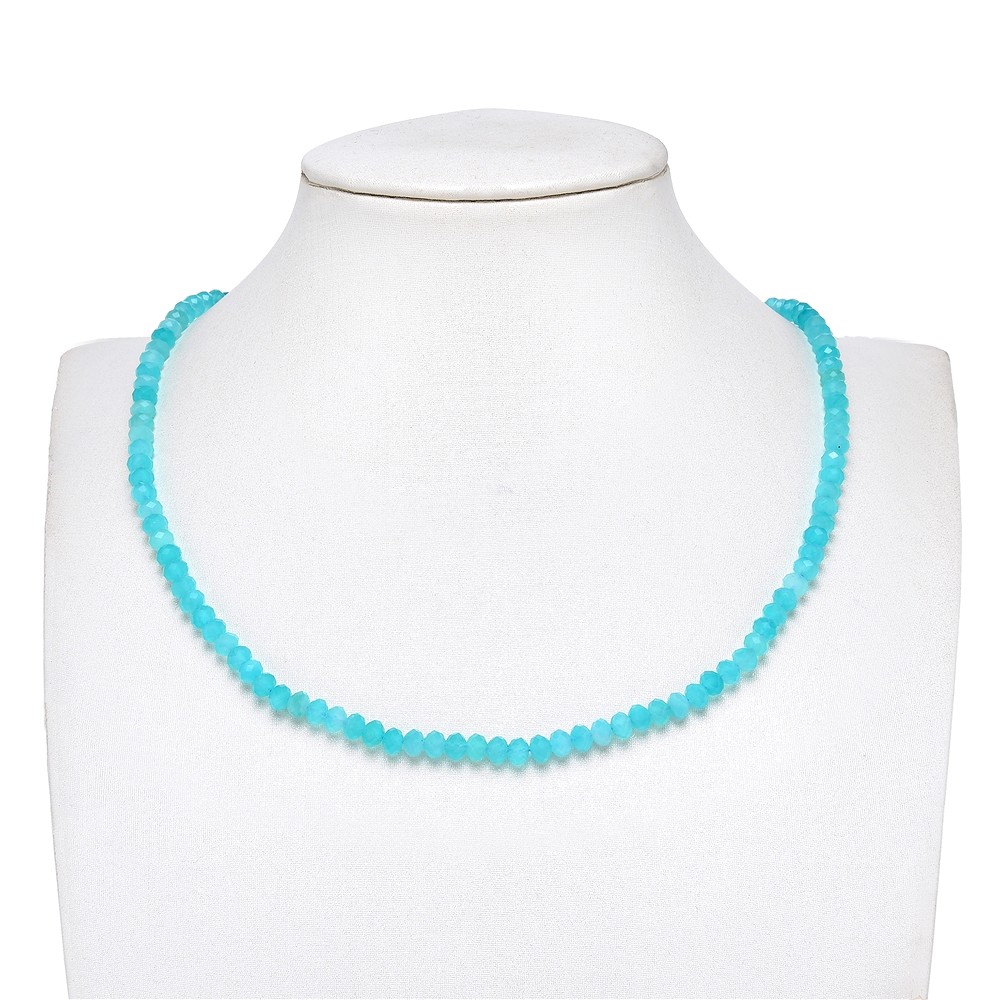 Button strand, Amazonite (Xing-Jiang), 03 x 05mm, faceted (38cm) | Marco Schreier