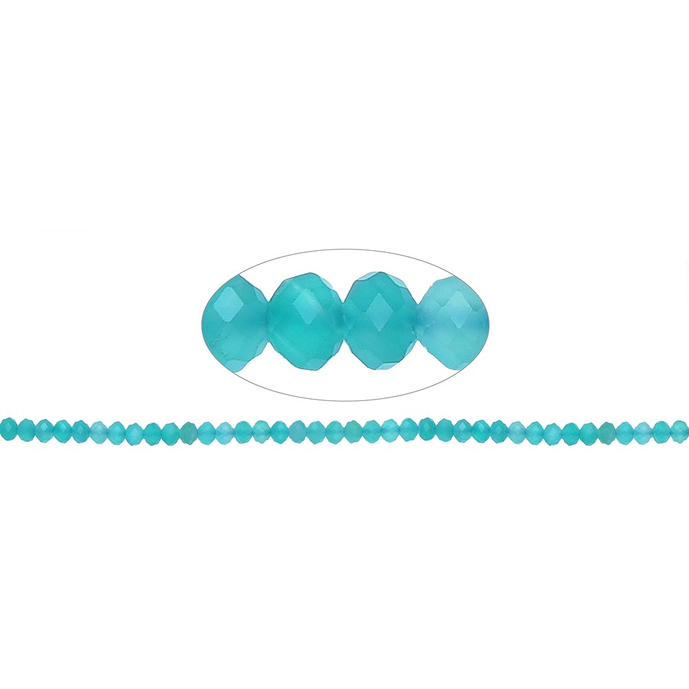 Button strand, Amazonite (Xing-Jiang), 03 x 05mm, faceted (38cm) | Marco Schreier