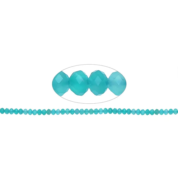 Button strand, Amazonite (Xing-Jiang), 03 x 05mm, faceted (38cm) | Marco Schreier