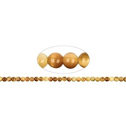 145370100321 Strang Kugeln, Tigerauge (gelb), 04mm | Edelsteine, Heilsteine & Schmuck-Handel