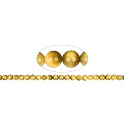 145370100721 Strang Kugeln, Tigerauge (gelb), 08mm | Edelsteine, Heilsteine & Schmuck-Handel