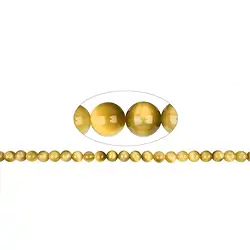 145370100721 Rang de colliers boules, Oeil-de-tigre (jaune), 08mm | Marco Schreier