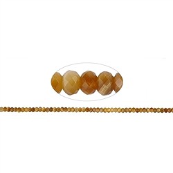 145370313621 Rang de colliers, Oeil-de-tigre (jaune) 04 x 06mm, facetté (39cm) | Marco Schreier