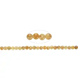 145370327021 Strang Coin, Tigerauge (gelb), facettiert, 04 x 02mm (39cm) | Marco Schreier